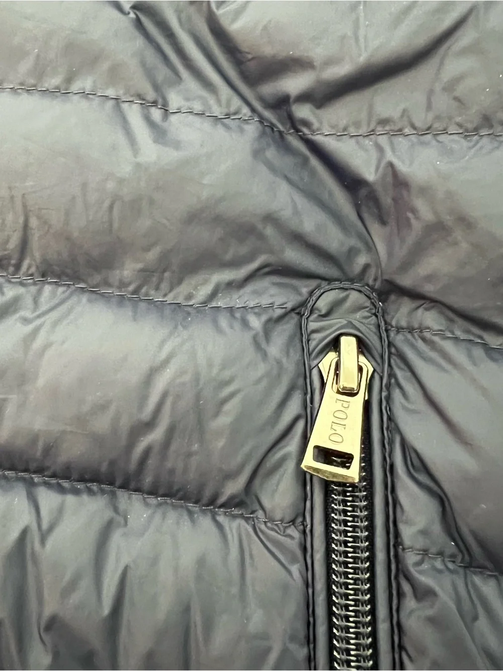 Ralph Lauren Polo Blue Red Quilted Nylon Down Vest Size 6